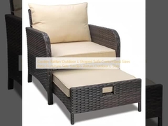 Garden Rattan Outdoor L Shaped Sofa Customized Sizes Patio Furniture Sets Garden Rattan Outdoor L Sofa