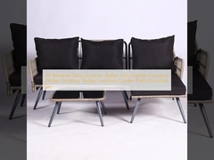 All Weather Patio Outdoor Rattan Sofa Garden Furniture Wicker Outdoor Rattan Furniture Garden Party Furniture Set