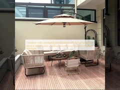 Outdoor sofa courtyard combination villa balcony garden terrace rattan chair outdoor model room sunroom rattan furniture