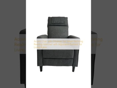 Accent Chair with Ottoman Set Velvet Reclining Reading Armchair with Adjustable Backrest for Living Room
