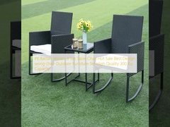PE Rattan Woven 3 Set Table Chair Hot Sale Best Design swing chair Outdoor Furniture Set High Quality 300 Kg Capacity