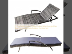 PE Poly Rattan Garden Outdoor Indoor Rattan Lounge Chair Beach Sun Holiday Patio Outdoor Furniture Sets