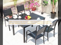 WPC Furniture Set Anti-Corrosion Patio Outdoor Outdoor Leisure Balcony Garden Cafe Outdoor Table And Chairs Set