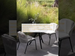 Nordic outdoor balcony table and chair three piece set, courtyard rattan chair, tea table combination, simple leisure outdoor furniture rattan chair