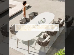 Outdoor table, leisure rattan chair, combination coffee shop chair, outdoor courtyard villa, outdoor waterproof and sunscreen rattan chair