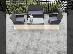 Weather-Resistance 4pcs Outdoor Rattan Sofa Set/ Wicker Garden Furniture Coffee Table and Rattan Chairs for Pool