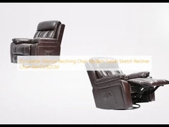 PU Leather Manual Reclining Chair Modern Swivel Stretch Recliner Chair 96x101x102CM