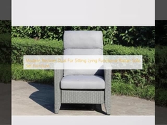 Modern Recliner Dual For Sitting Lying Functional Rattan Sofa Set Furniture