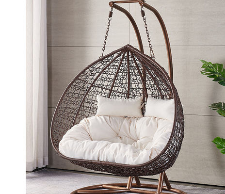 CE BSCI Outdoor Indoor Garden Patio Swing Chair 3 Seater For Hotel And Garden