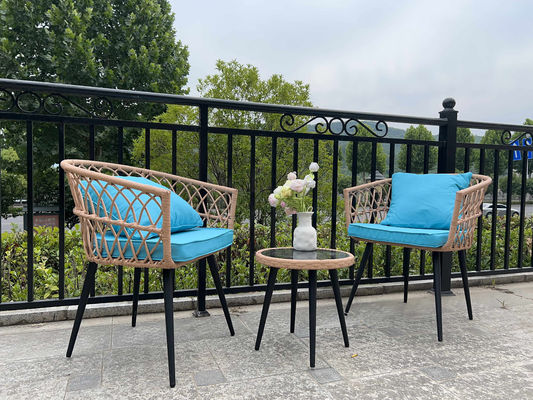 Waterproof Rattan Coffee Table Chair Sets For Garden And Patio Rattan Woven Wicker Outdoor Furniture Set