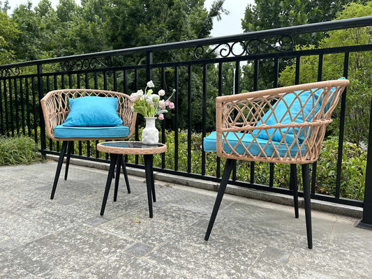 Waterproof Rattan Coffee Table Chair Sets For Garden And Patio Rattan Woven Wicker Outdoor Furniture Set