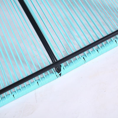 PE Rattan Woven Coffee Table Chair Hot Sale Best Design Colorful Outdoor Furniture Set Tempered Glass Tabletop