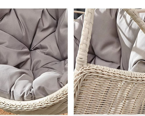 19x1.2mm Birds Nest Egg Chair Outdoor PE Rattan Swing Chair Hotel Garden Hanging