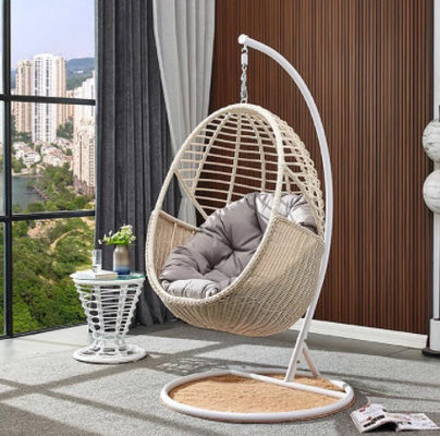 19x1.2mm Birds Nest Egg Chair Outdoor PE Rattan Swing Chair Hotel Garden Hanging