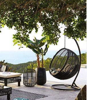 Hanging Glider Outdoor Garden PE Rattan Swing Chair Hanging House Hotel