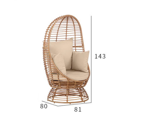 Egg Round Patio Outdoor Indoor Garden PE Rattan Swing Chair Hotel Garden