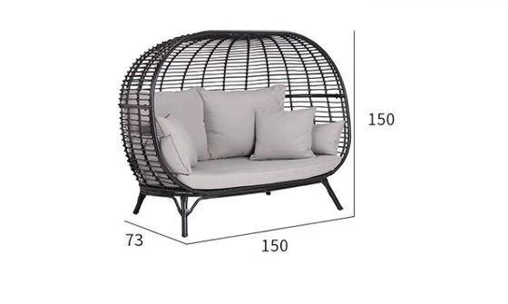 Patio Outdoor Indoor Garden PE Rattan Swing Chair For Hotel Garden Furniture Egg