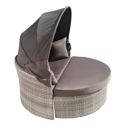 PE Rattan Garden Lounge Chair Sofa Furniture Chair Daybed Lying Bed Beach