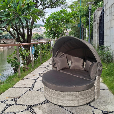 PE Rattan Garden Lounge Chair Sofa Furniture Chair Daybed Lying Bed Beach