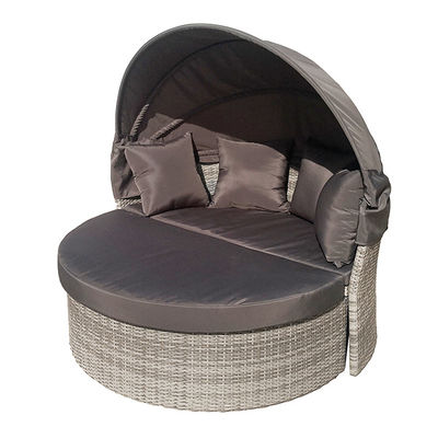 PE Rattan Garden Lounge Chair Sofa Furniture Chair Daybed Lying Bed Beach