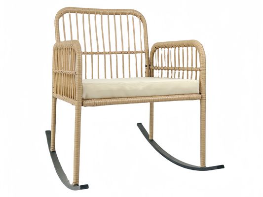ODM OEM Garden Furniture Rattan Table And Chairs Rocking PE Rattan Woven Coffee
