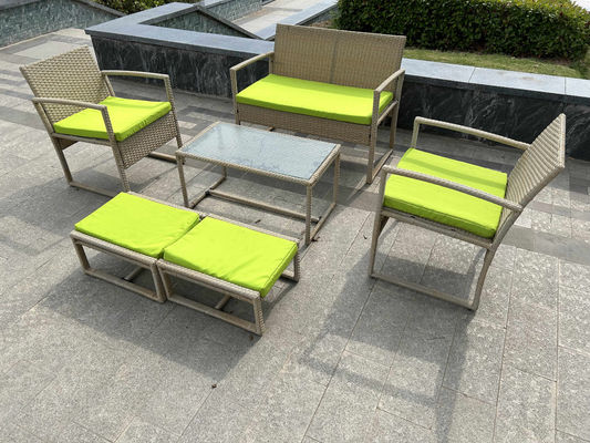 Handmade Rattan Woven Coffee Table Chair For Outdoor Dining And Relaxing Table Chair Ottoman Furniture Sets