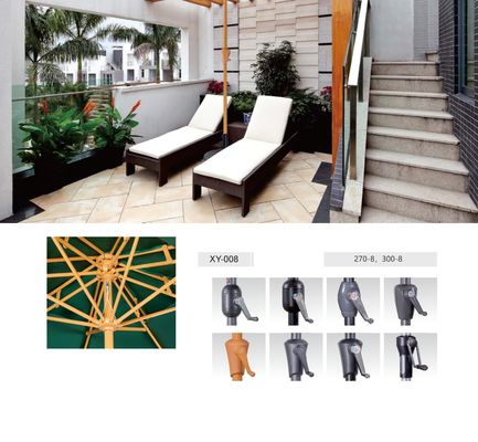 7 Foot 6 Foot 5 Foot Aluminum Patio Umbrella Luxury Sunshade Backyard Garden Parasol Sun Protection