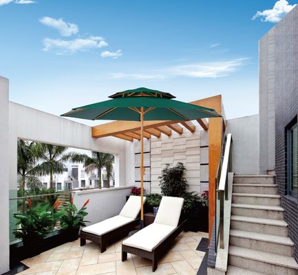 7 Foot 6 Foot 5 Foot Aluminum Patio Umbrella Luxury Sunshade Backyard Garden Parasol Sun Protection