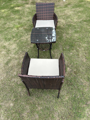 Elegant Design Wholesale Rattan Sofa Waterproof Design Indoor Outdoor Sofa Table Chair Dining Desk Ottoman Furniture Set
