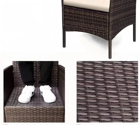 Elegant Design Wholesale Rattan Sofa Waterproof Design Indoor Outdoor Sofa Table Chair Dining Desk Ottoman Furniture Set