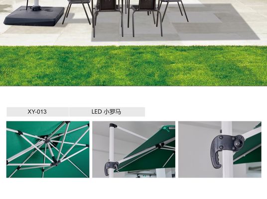 ODM OEM Big Size Square Patio Umbrella Large Solar Umbrella Outdoors Hotel Garden Sunshades Beach Led