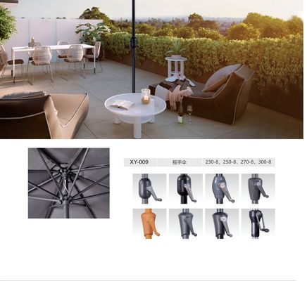 Large Cantilever Patio Umbrella Handle Offset Sunroof Garden UV Protection Terrace Umbrella