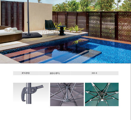 Patio Aluminum Cantilever Umbrella Sun Stainless Steel Frame Outdoor Umbrella Garden