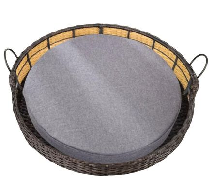 Swing Rattan Hanging Pet Bed PP Natural Woven Wicker Dog Cat Animal Sleeping House Baskets Outdoor Indoor