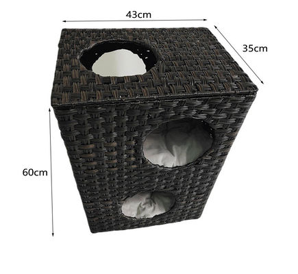 Cute Natural Modern Cat Furniture Pet House Bed Wicker Rattan Pat Cave Bed Condo House