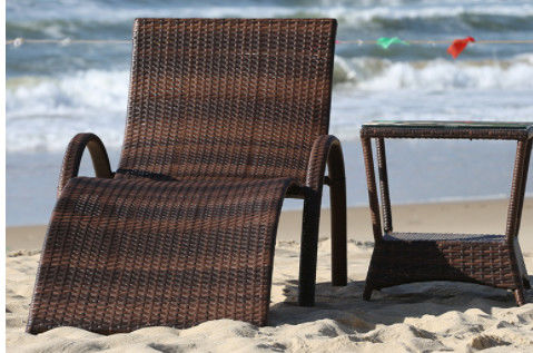 CE BSCI S Shape Stylish Practical Outdoor Sun Lounger Villa Courtyard Pool Garden