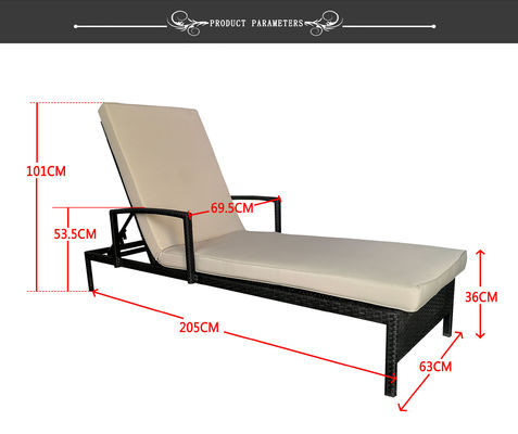 Modern Hotel Outdoor Swimming Poolside Daybed Sun Bed Outdoor Lounger