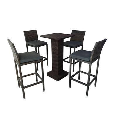 Classic outdoor bar balcony table and chair combination garden rain-proof rattan leisure bistro high table and bar stool