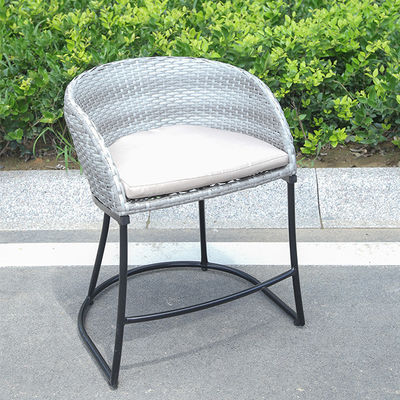 Single Chair Nordic Style Tall Counter Furniture Metal Velvet High Back Chair