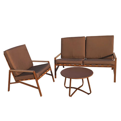 Attractive Design Modern Sofa Set Furniture Luxury Teak Wood Outdoor Patio Garden Sofa Set With Cushion Furniture Set