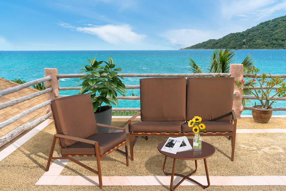 Attractive Design Modern Sofa Set Furniture Luxury Teak Wood Outdoor Patio Garden Sofa Set With Cushion Furniture Set