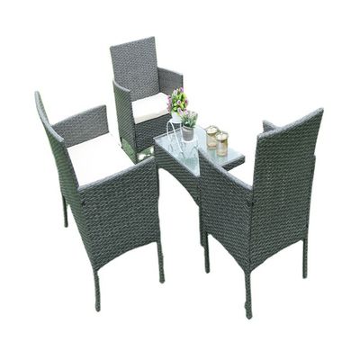 Garden Wicker Table And Chairs Plastic Wicker Sofa Set Rattan Patio Leisure Furniture