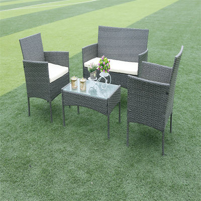 Garden Wicker Table And Chairs Plastic Wicker Sofa Set Rattan Patio Leisure Furniture