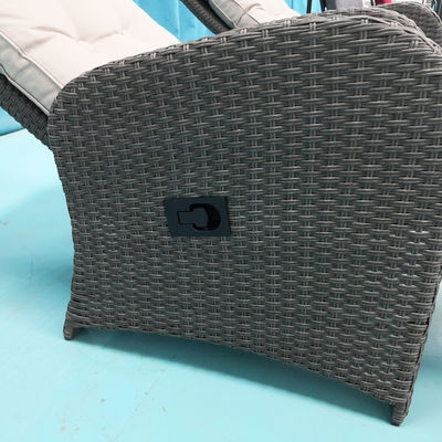 Outdoor Adjustable Patio Garden Furniture Loungers Chaise Lounge Rattan daybed Chair Leisuresofa Set