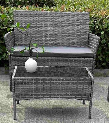4 Seater Rattan Garden Table And Chairs Wicker Table Chairs Garden Furniture Set