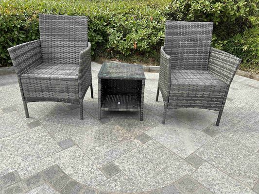 Garden Compact Rattan Table And Chairs  Large Outdoor Garden Sets
