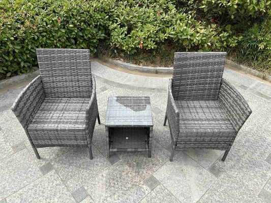 Garden Compact Rattan Table And Chairs  Large Outdoor Garden Sets