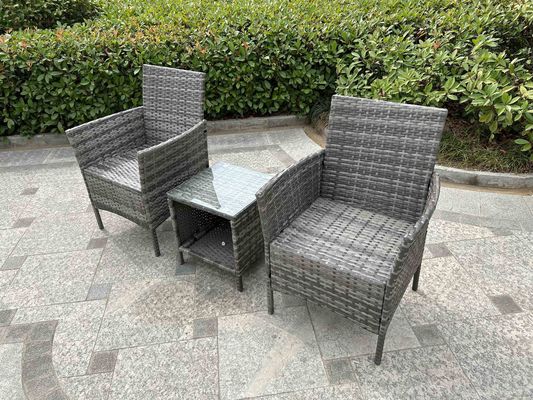 Garden Compact Rattan Table And Chairs  Large Outdoor Garden Sets