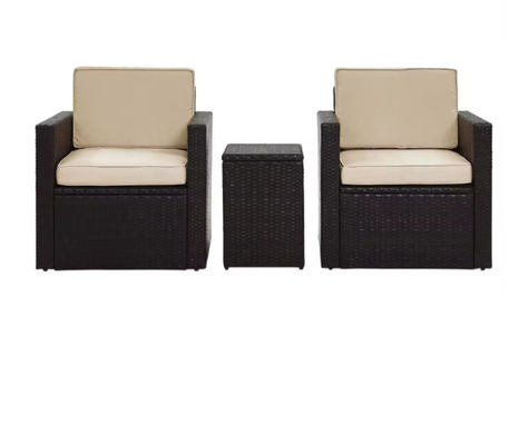 Indoor/Outdoor Furniture Sets Rattan All-Weather Washable Cushions with Coffee Table Rattan Sectional Sofa
