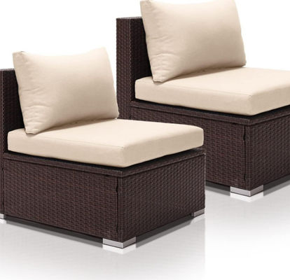 Indoor/Outdoor Furniture Sets Rattan All-Weather Washable Cushions with Coffee Table Rattan Sectional Sofa